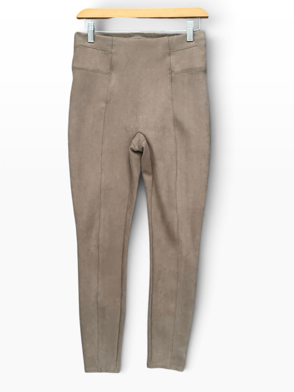 SPANX Suede Leggings 20322 size Medium tan